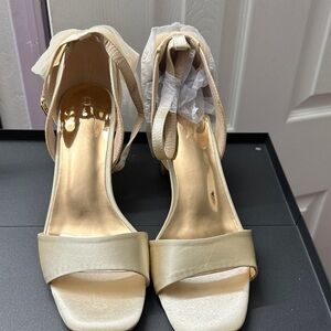 Chic Cream Ankle Strap Heels